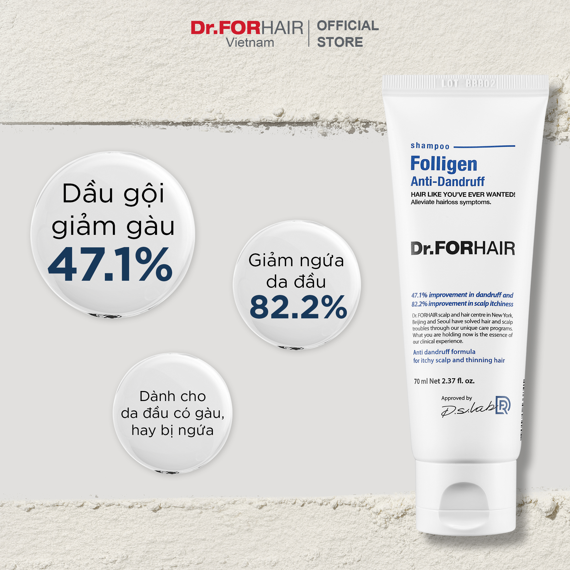 Dầu gội Folligen Anti-Dandruff giảm ngứa giảm gàu hiệu quả