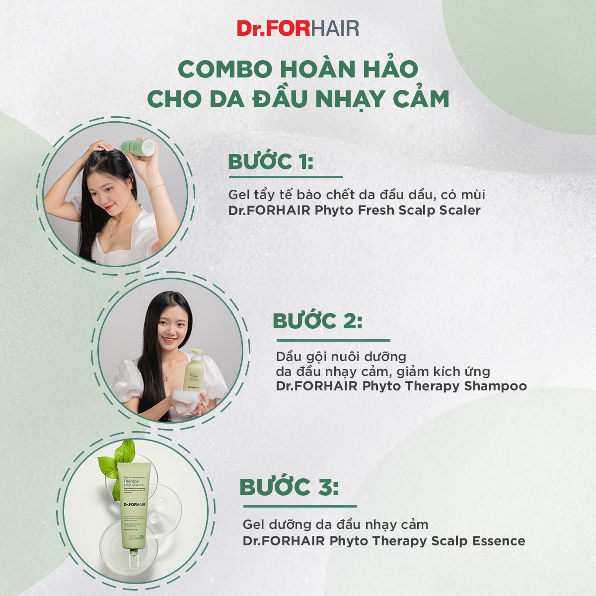 phyto therapy shampoo + phyto therapy treatment + phyto fresh scalp scaler