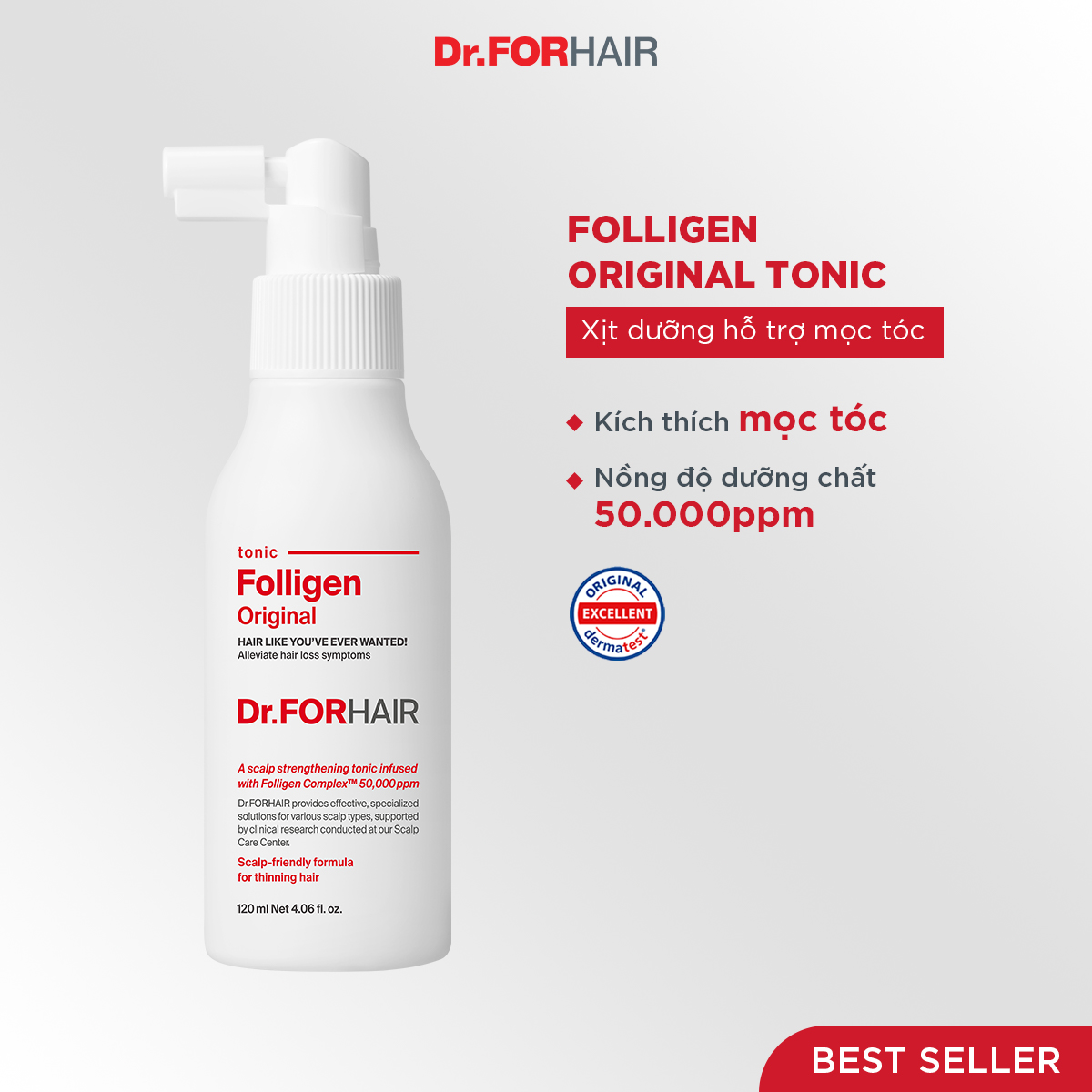 Tinh chất dưỡng mọc tóc Dr.FORHAIR FOLLIGEN ORIGINAL TONIC 120ml