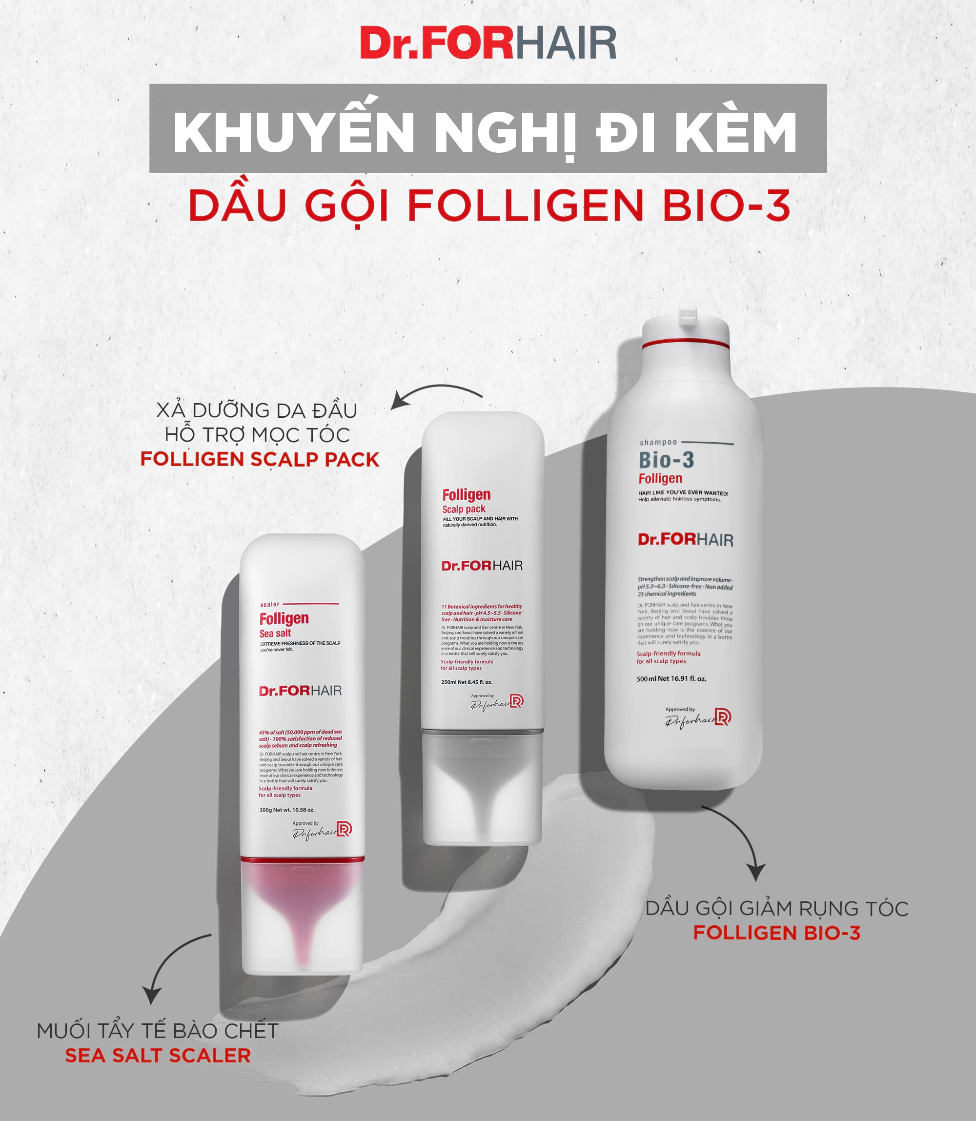 Khuyến nghị đi kèm với Dầu gội Folligen BIO-3