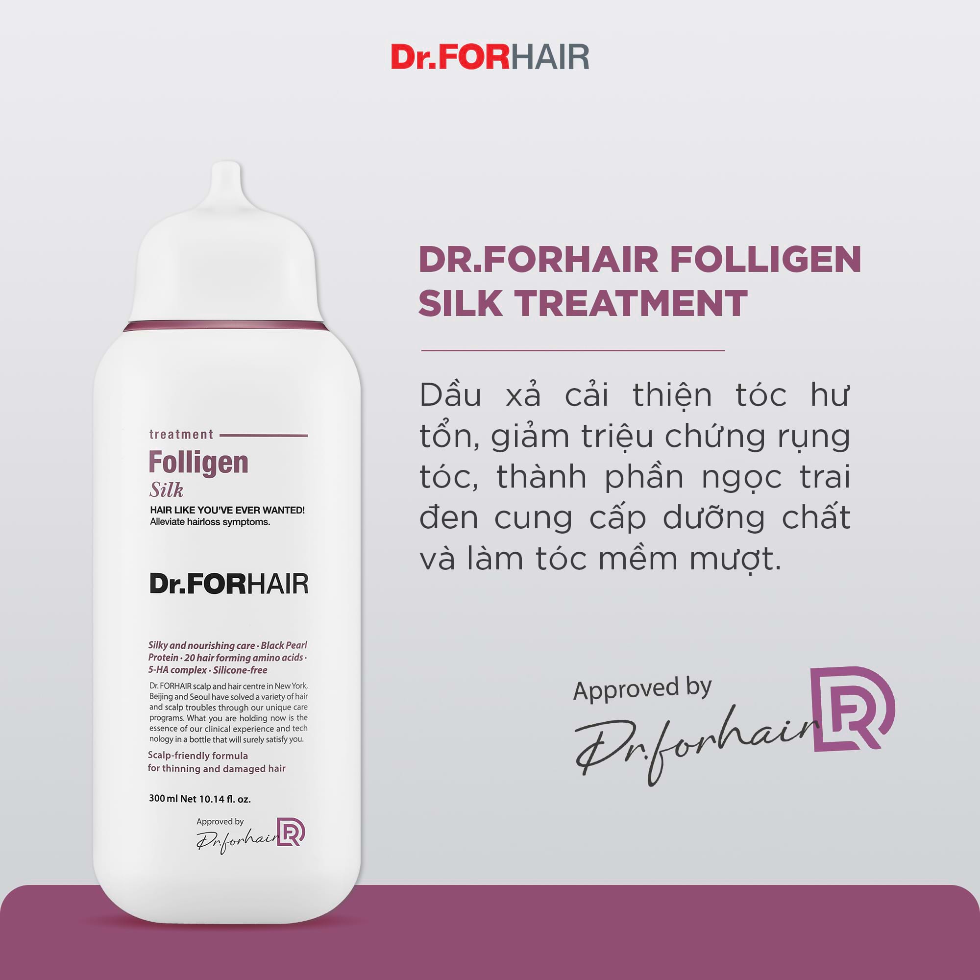 Dầu xả Folligen Silk khác gì với Folligen Scalp Pack và Phyto Therapy Treatment