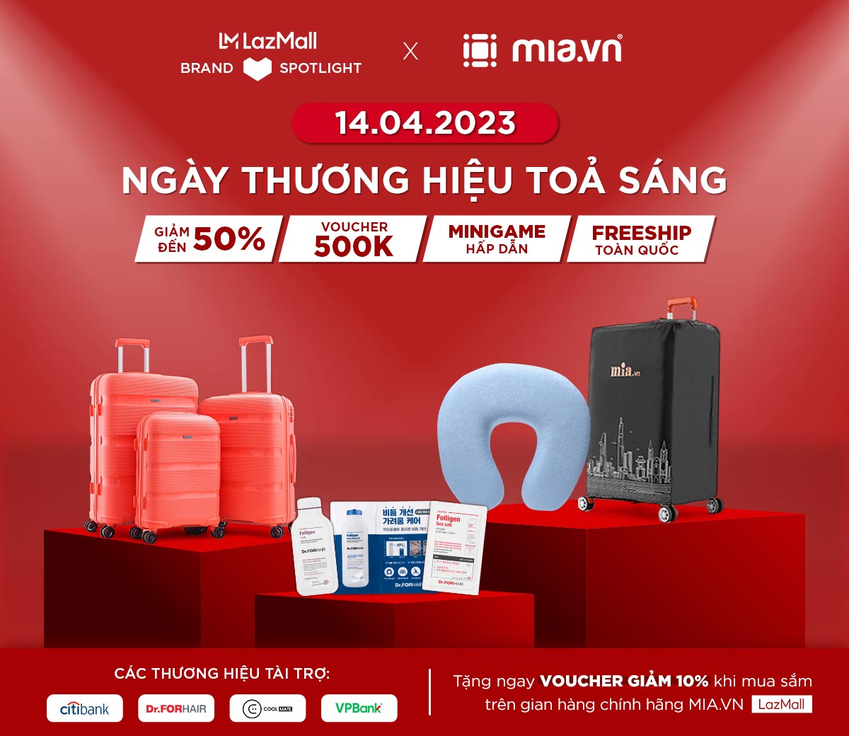 Những phần quà hấp dẫn dành riêng cho khách hàng của MIA x Dr.FORHAIR trong ngày thương hiệu tỏa sáng