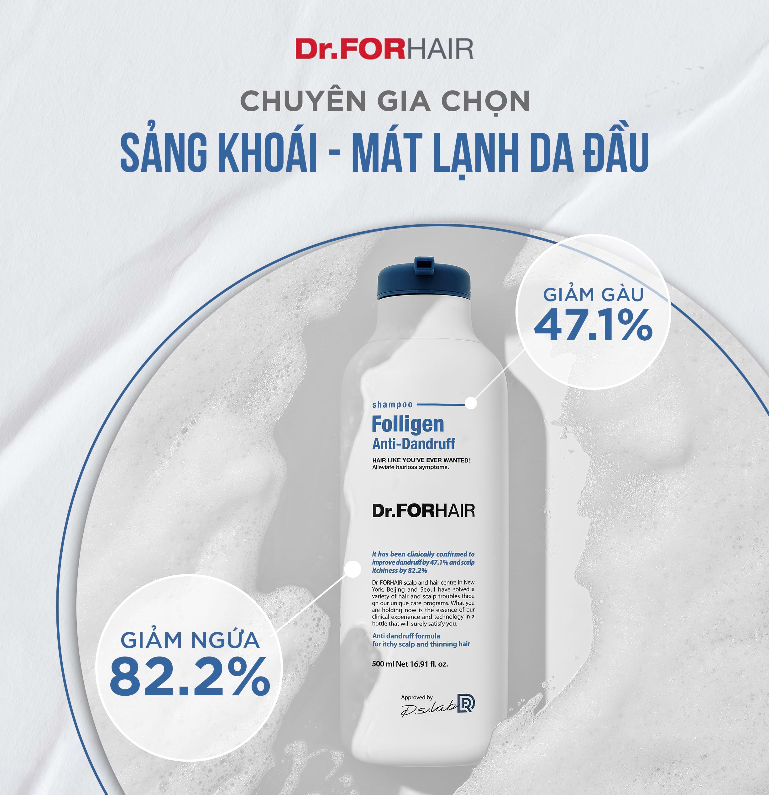 Dầu gội Dr.FORHAIR Folligen Anti - Dandruff 