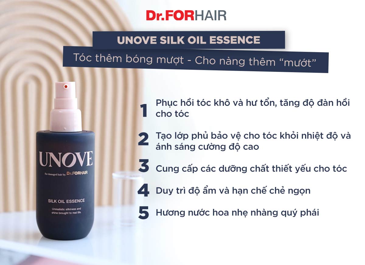 Bí mật “động trời” của tinh dầu dưỡng tóc thế hệ mới UNOVE Silk Oil Essence