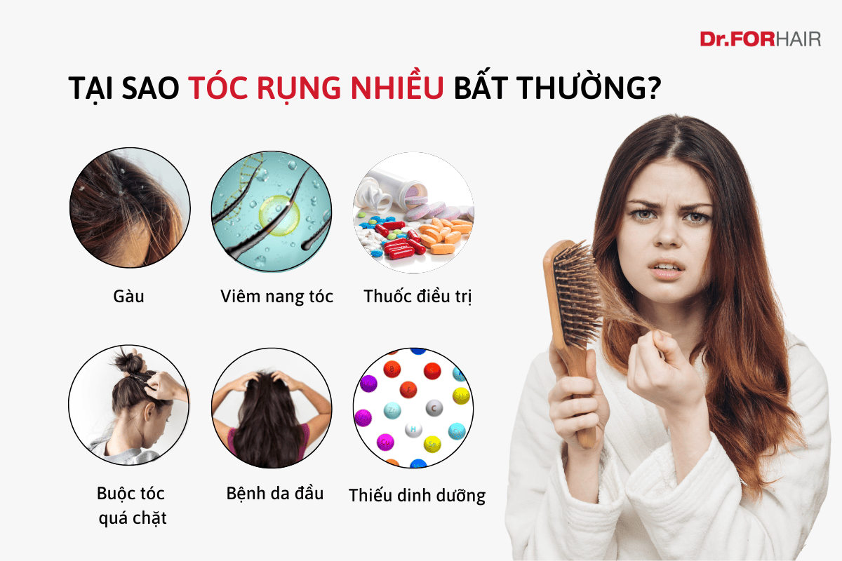 tóc rụng nhiều